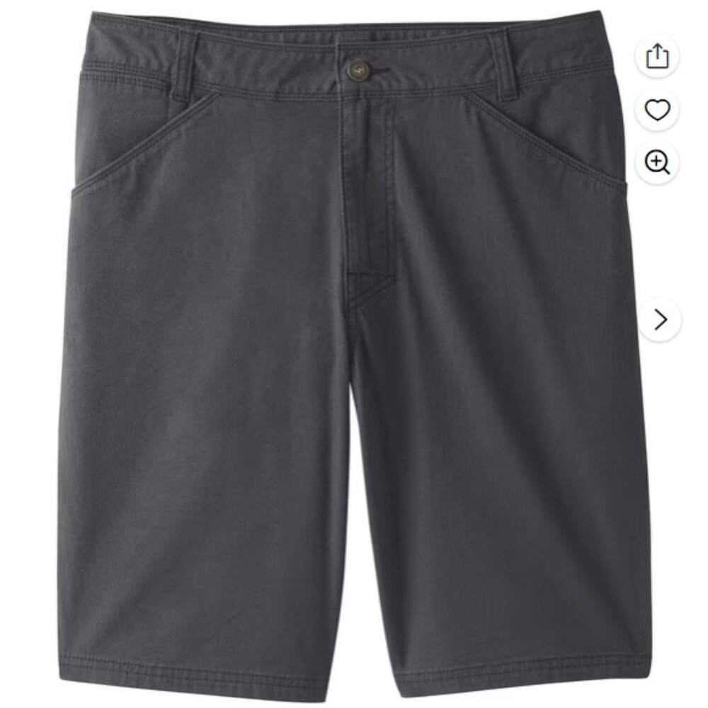 prAna Santiago Short | NWT | Men’s 32 | Charcoal Gray | 10" Inseam